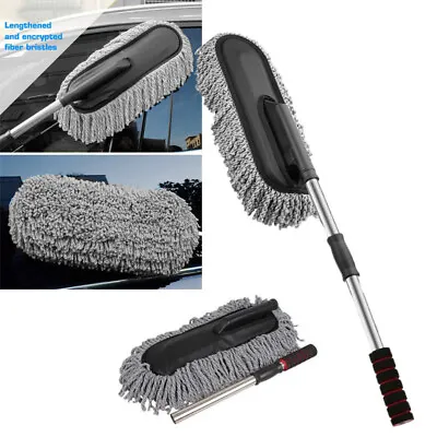 Adjustable Telescopic Car Wash Brush Kit Mop Long Handle Vehicle Cleaning Tool • $14.90