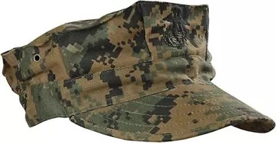 USMC MARINE CORPS WOODLAND MARPAT Garrison CAP 8 POINT COVER Choose Your Size • $23.99