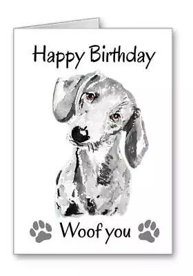 Sausage Dog Happy Birthday Card Dachshund Owner Mum Dad Etc Woof You • £2.25