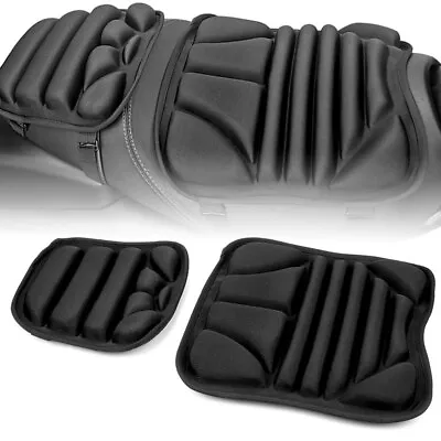 2pc Motorcycle Comfort Seat Cushion 3D Gel Cover Pillow Pad Pressure Relief Seat • $25.98