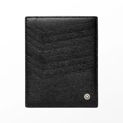 Montblanc 4810 Westside Black Leather Long Men's Pocket / Wallet 8CC #116389 • $167.95