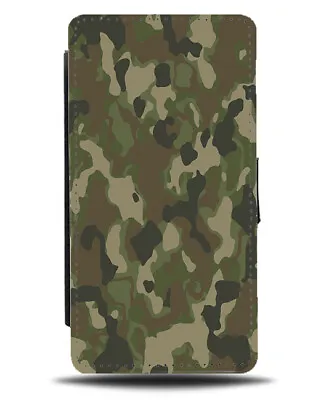 Green Camo Pattern Print Flip Wallet Case Shapes Design Camouflage Muddy M372 • £19.99