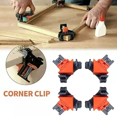 90 Degree Right Angle Clamp Frame Corner Clamp Holder Hand Woodworking Tool Kit • $20.99