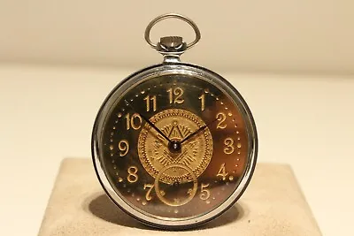 Vintage Men's Pocket Mechanical Watch  Molnija  With Custom Made Masonic Dial • $165