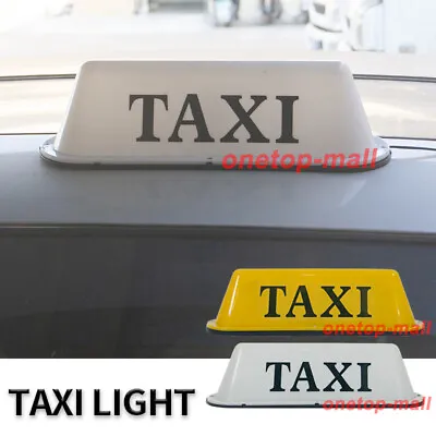 $35.99 • Buy 35cm Cab Top Lamp Light 12V Taxi Roof Sign Aerodynamic Magnetic Taximeter