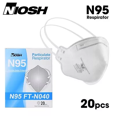 NIOSH N95 Disposable Face Mask Respirator White Protective Mouth Cover Filter • $119.95