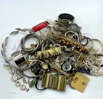 5.7LBS Broken Junk Jewelry Lot Craft Harvest Repurpose Unsorted DIY Bulk Scrap • $15