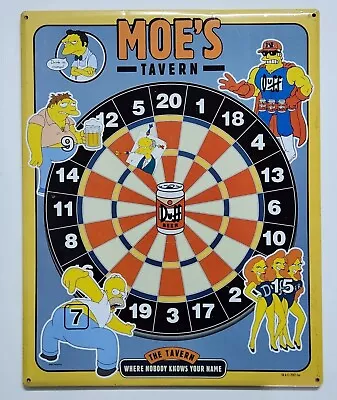 Vintage 2002 The Simpsons Moe's Tavern Dart Board Magnetic • $25