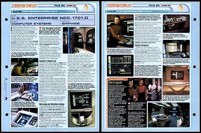 £1.49 • Buy Computer Systems - USS Enterprise NCC-1701-D - Star Trek Fact File Page