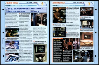 £1.49 • Buy Computer Systems - USS Enterprise NCC-1701-D - Star Trek Fact File Page