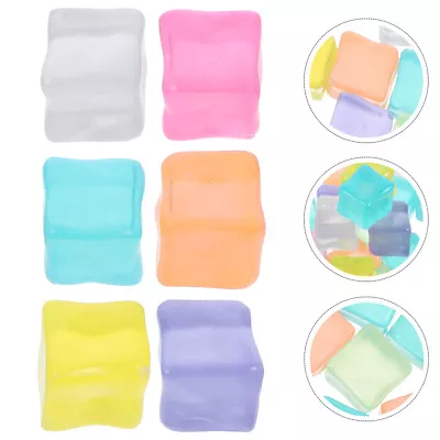  25 Pcs Colored Ice Cubes Wear-resistant Wine Fake Luminous Shine • £9.59