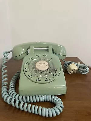 Vtg 1900s Bell System Western Electric BLUE-GREEN Rotary Telephone C/D-500 AS IS • $55