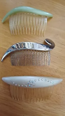 Vintage Hair Barrettes Combs Plastic Metal • $15