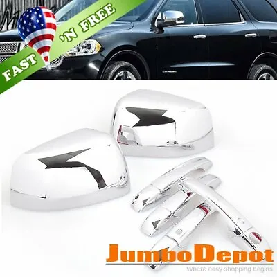 $37.99 • Buy Chrome Door Handle Mirror Cover Fit Dodge Durango Jeep Grand Cherokee 2011-2021