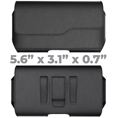 AGOZ 5.6  X 3.1  X 0.7  Leather Cell Phone Pouch Magnetic Case Belt Clip Holster • $8.98