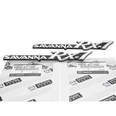 MAZDA Genuine RX-7 RX7 SAVANNA SA22C 1983-1985 Fender Badge Emblem Rh Lh Set OEM • $125.52