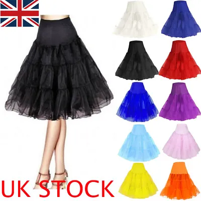 UK Retro Underskirt 50s Swing Vintage Petticoat Rockabilly Tutu Fancy Net Skirt • £9.99