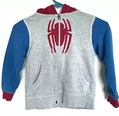 Boys Spiderman Hoodie With Mask Hood - Hanna Adersson Size 5 • $11