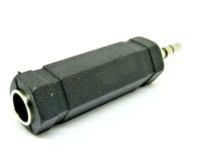 6.35mm MONO Socket To 3.5mm STEREO Jack Audio Cable Adapter Converter 6.3mm 1/4  • £1.89