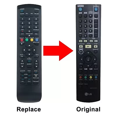 AKB72373701 Replace Remote Control Fit For LG HDD DVD Recorder RHT497H RHT498H • £9.94