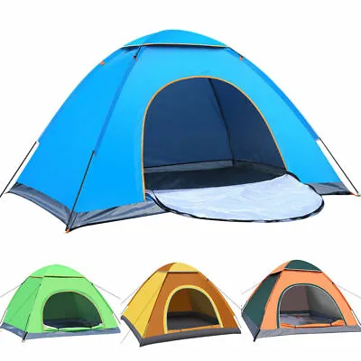 £18.99 • Buy Pop Up Tent Automatic 2 Man Person Family Tent Camping Festival Outdoor Shelter