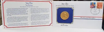 The Presidential Medals Cover Collection John Tyler  10th President Stamp • $6.43