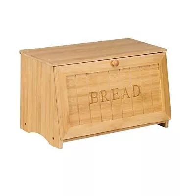 Vintage Large Wood Bread Box For Kitchen Counter Retro Design Single Layer B... • $44.04