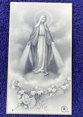$3 • Buy Vintage Catholic Holy Prayer/ Funeral Remembrance Card Of Mary/ Miraculous Medal
