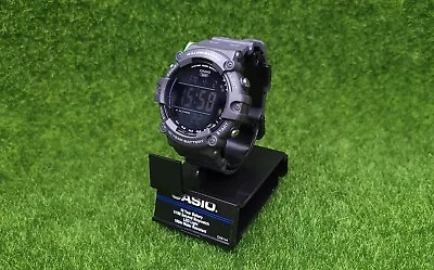 Casio Chronograph Watch Gray Resin Band Alarm Illuminator- AE1500WH-8BVCF • $25.75