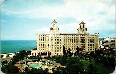 Hotel Nocional National Hotel Vedado Habana Cuba Aerial View VTG Postcard UNP • $2.75