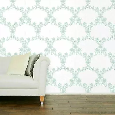 Laura Ashley Wallpaper Parterre Trellis Duck Egg (Same Batch) NEW  • £17.99