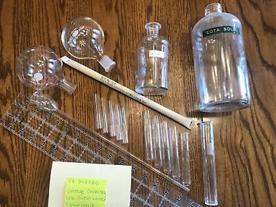 20 PCs Large Lot Of Lab Glass Vintage Chemistry Equipment Filtration Apothecary • $40.77