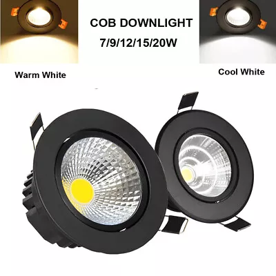 Recessed LED Ceiling Downlights COB Spot Light Lamp Indoor 7W9W12W 15W 110V 220V • $145.99