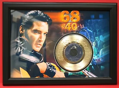 Elvis Presley 3 Poster Art Wood Framed 45 Gold Record Display C3 • $199.95