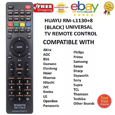 Universal TV Remote Control LCD/LED For Sony/Samsung/Panasonic/LG/TCL/Soniq AUS • $12.99