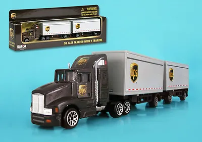 $19.99 • Buy DARON REALTOY RT4345 UPS Tandem Tractor Trailer 1/87 Scale Die Cast.  New