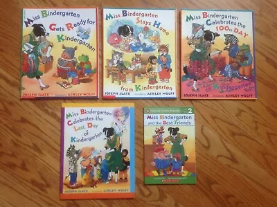 Lot 5 MISS BINDERGARTEN IN KINDERGARTEN Books By Slate PB Read HOME 100th Day + • $18.99