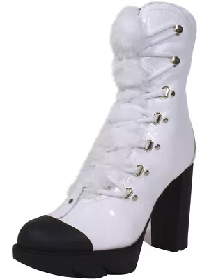 Love Moschino Women's Naplak Ankle Boots Faux-Fur • $237.25