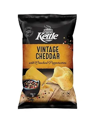 Kettle Vintage Cheddar With Cracked Peppercorns 150g X 1 • $7.95