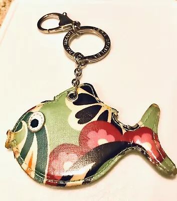 Vera Bradley Fish Seashore Tutti Frutti Marine Key Fob Bag Charm Keychain Tag • $12.99