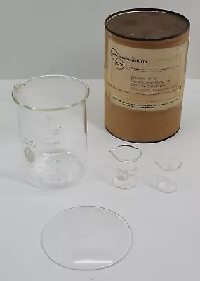 4pc VTG Pyrex Kimax Glass Beaker Mixed Lot 1000 400ml 20ml 10ml USA Science Rare • $16.99