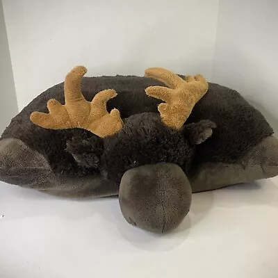 Pillow Pets Wild Moose Large 18  Black Brown Antlers Soft Plush Cuddly • $15.99