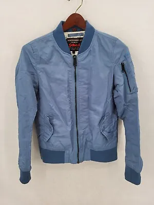 Vintage Schott Mens Slate Blue Secret Of Map Of Hawaii Bomber Jacket Size XS • $74.99