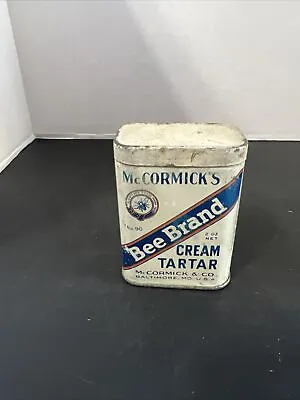 Vintage Early Spice Tin McCormick Bee Brand Cream Of Tartar • $12.99