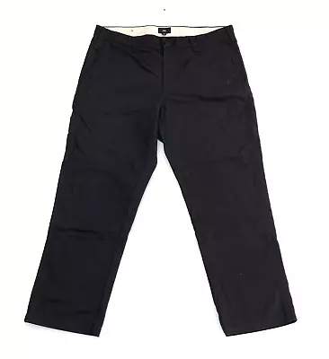 OBEY Men's STRAGGLER Carpenter Pant Loose Fit Straight Crop Leg W34 Black Twill • £44.99