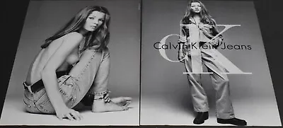 1992 Print Ad Sexy Calvin Klein Jeans Lady Fashion Style Art Kate Moss Beauty • £10.68