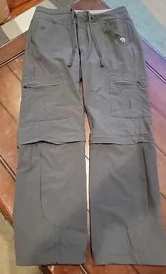 Mountain Hardwear Pants Women 10/12 Khaki Convertible Outdoor Hiking Cargo Pants • $9.96