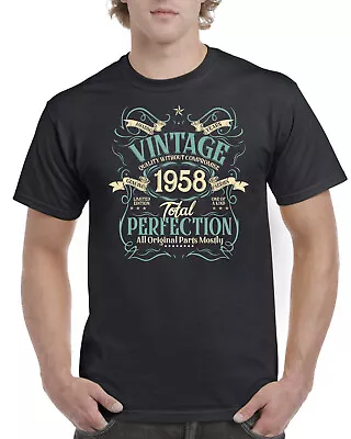 £12.99 • Buy Mens 65th Birthday Gifts T Shirt Present 65 Years Old 1958 Sixty Five Dad Father