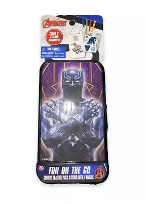 Marvel Avengers Black Panther Fun On The Go Color & Sticker Activities Set Toy • $6.88