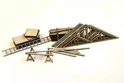 Timber Yard Building Site Accessories Laser Cut N Gauge Model Railway - Lx049-n • £7.98